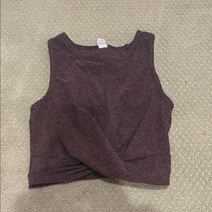 Yogalicious Purple Fitted Crop Tank Top